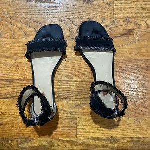 [Will donate soon] Ann Taylor Fringe Sandals Black size 9